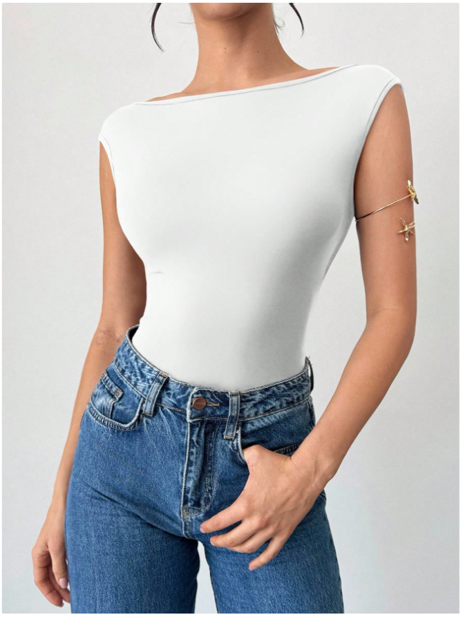 Bodysuit blanco espalda descubierta - 5865