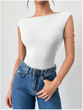Bodysuit blanco espalda descubierta - 5865