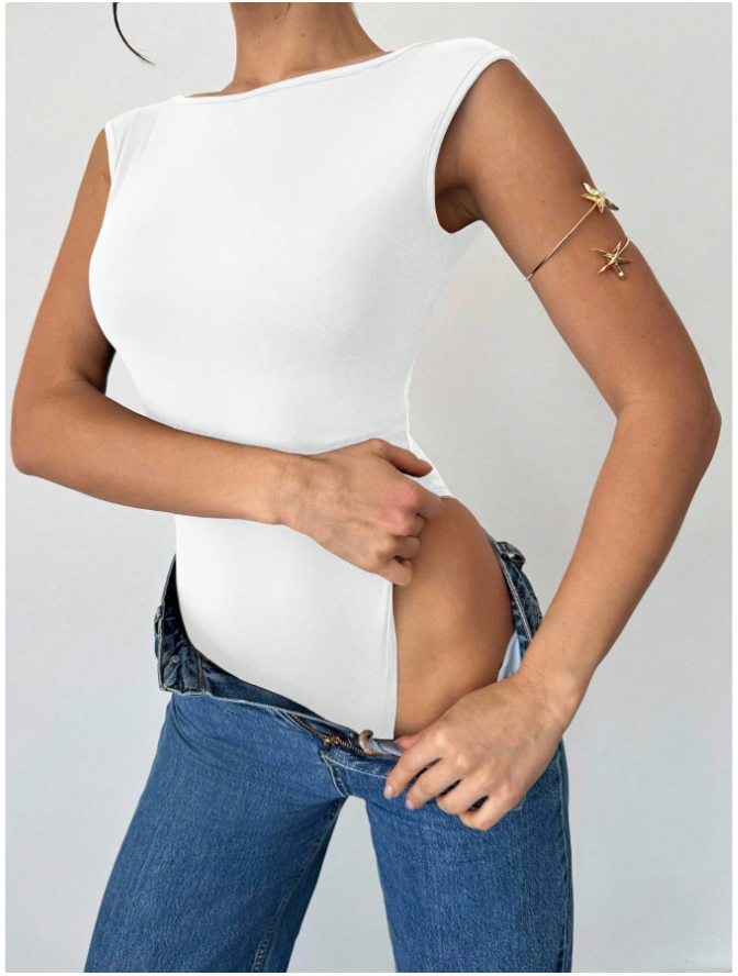 Bodysuit blanco espalda descubierta - 5865