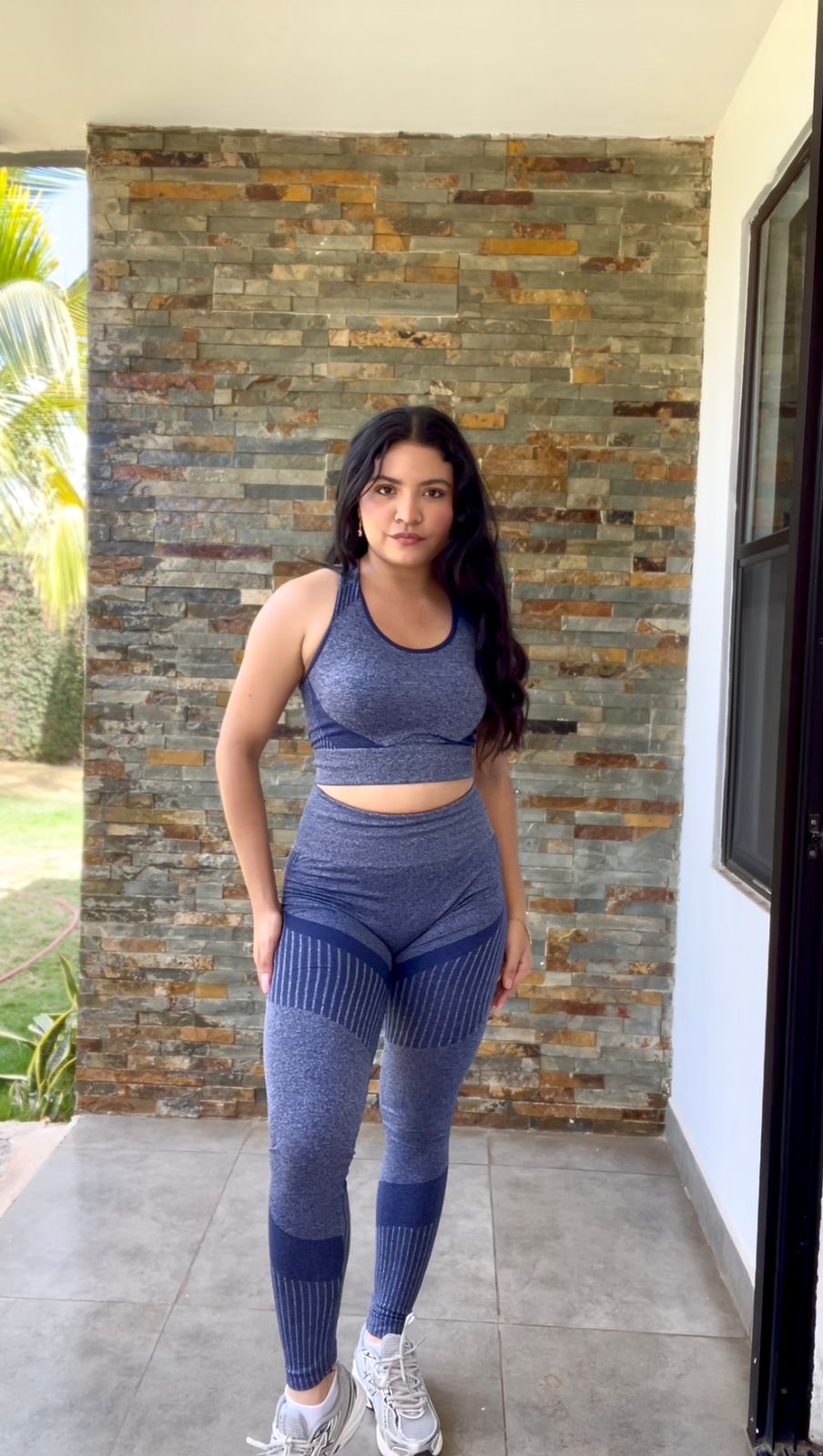 Set sport unitalla top & leggins largos - 5867