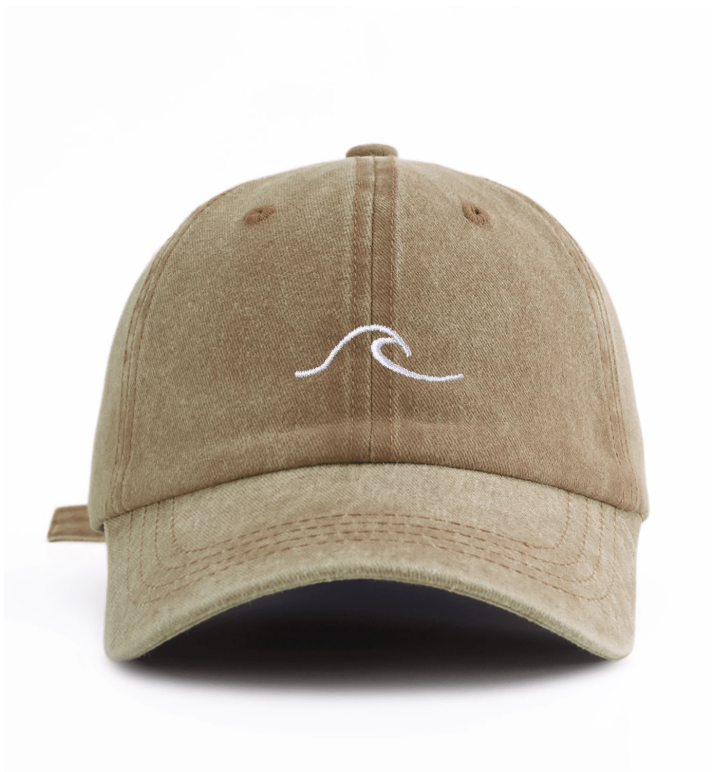 Gorra caqui con ola bordada - 5880