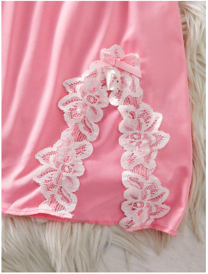 Camison rosa con encaje (incluye hilo) - 5893