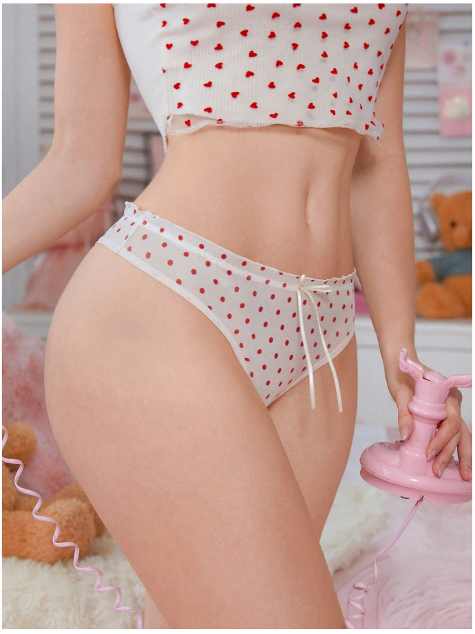 3 pack panty lunares rojos - 5894
