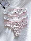 3 pack panty blancos acanalado con estampados - 5895