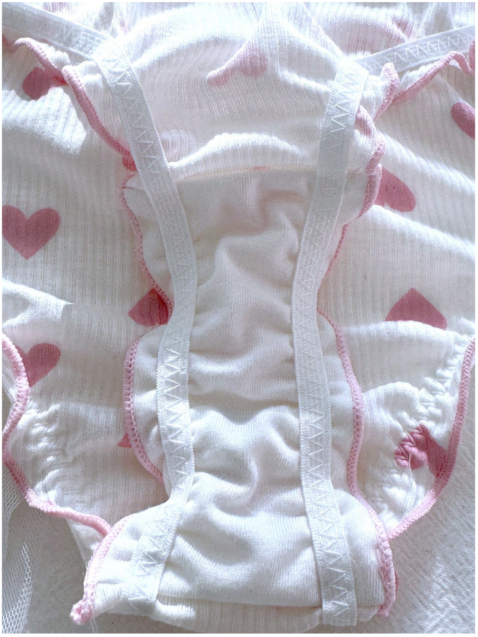 3 pack panty blancos acanalado con estampados - 5895