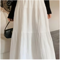 Falda blanca larga talle alto - 5901