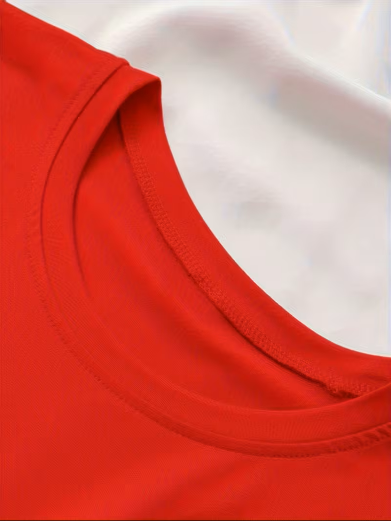 Camisa roja 100% algodón oversised estampado chasquido oversize - 5910