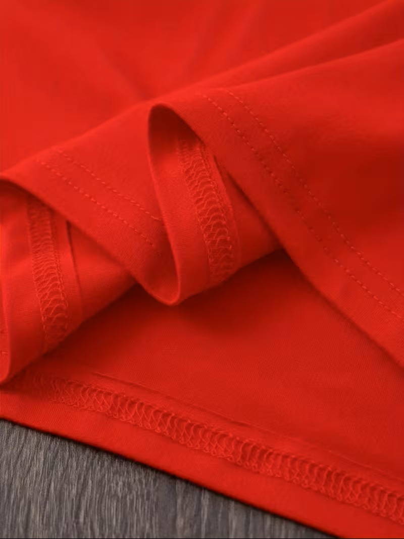 Camisa roja 100% algodón oversised estampado chasquido oversize - 5910