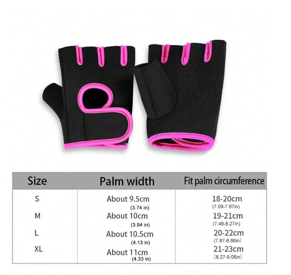 Guante p/gym rosa fucsia con negro - 5917
