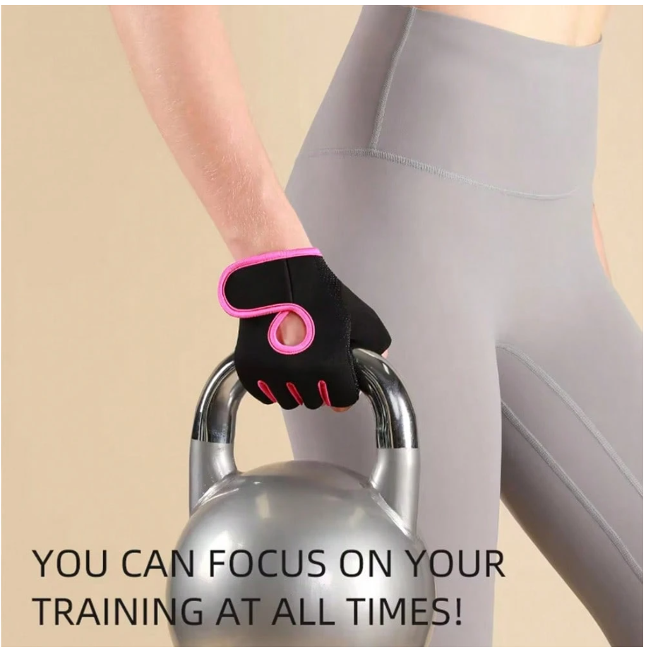 Guante p/gym rosa fucsia con negro - 5917