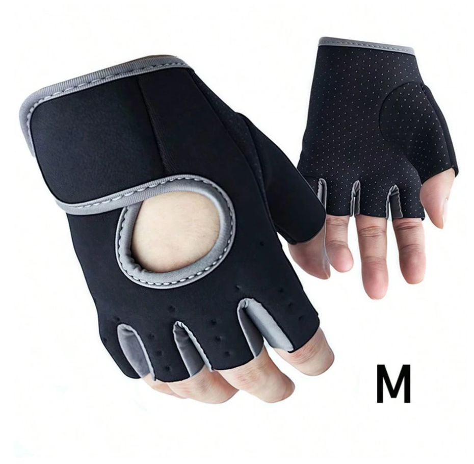 Guante p/gym gris con negro - 5918