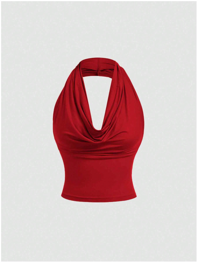 Crop top rojo 3 formas de uso - 5924