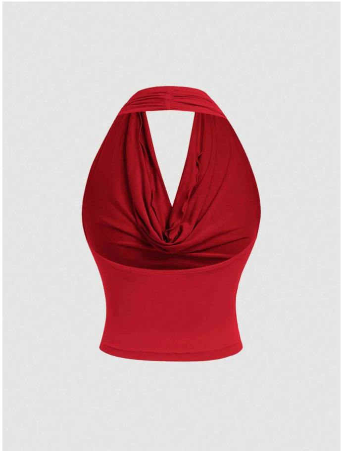 Crop top rojo 3 formas de uso - 5924