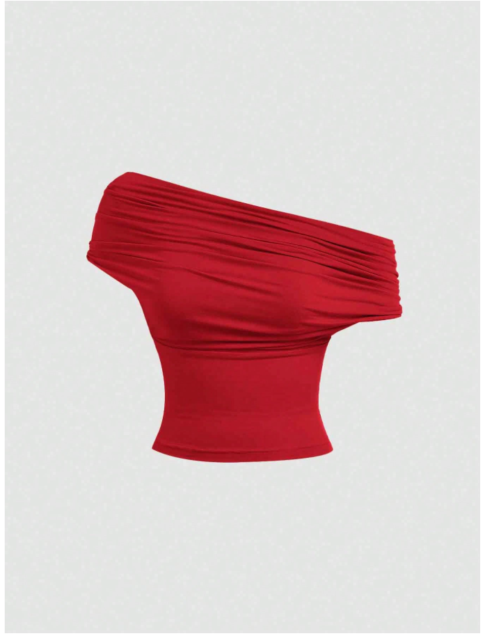 Crop top rojo 3 formas de uso - 5924