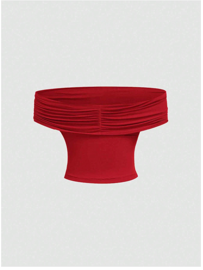 Crop top rojo 3 formas de uso - 5924