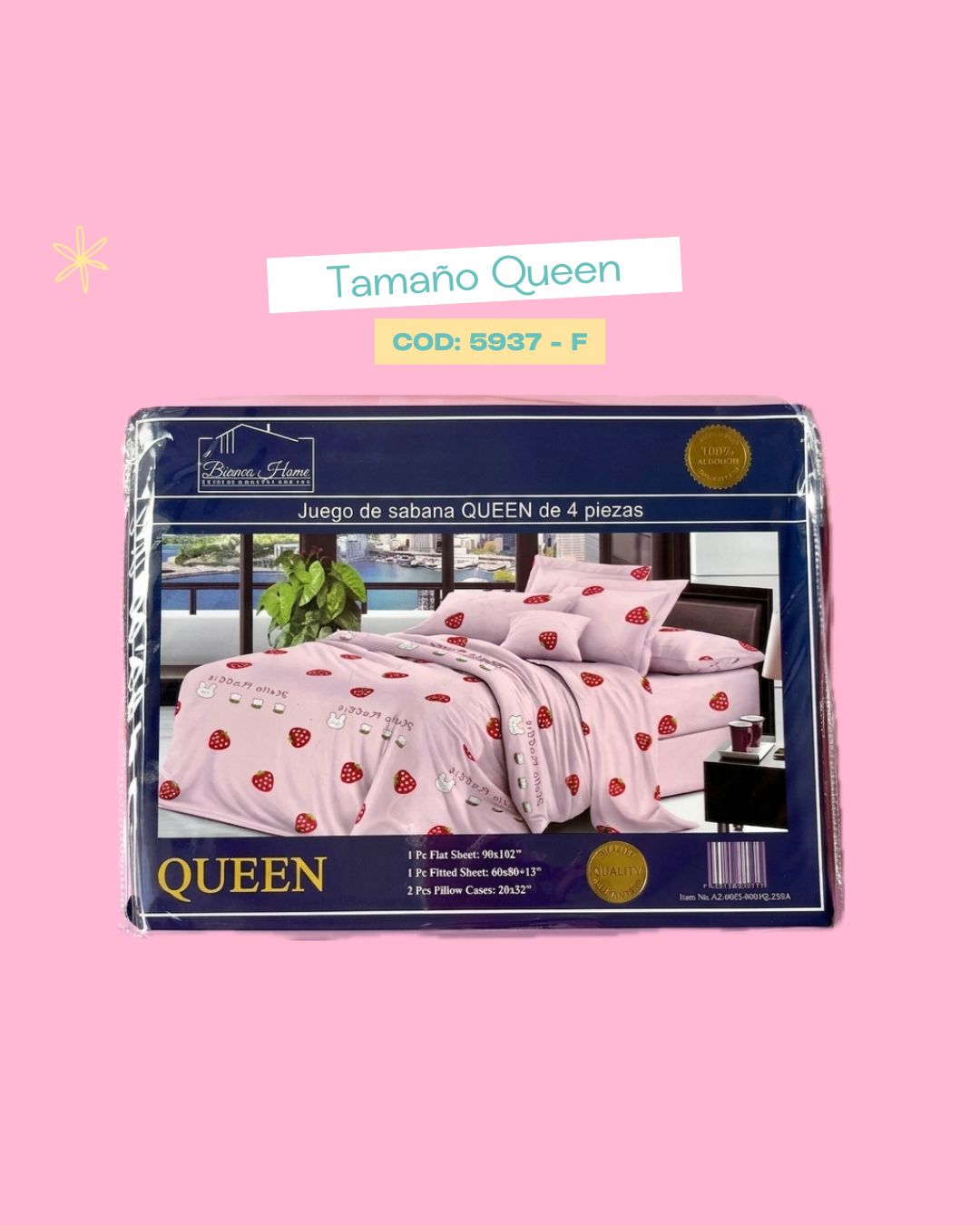 Set de ropa de cama tamaño Queen