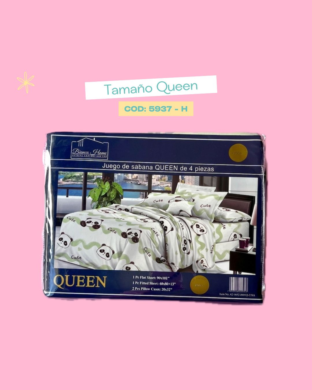 Set de ropa de cama tamaño Queen