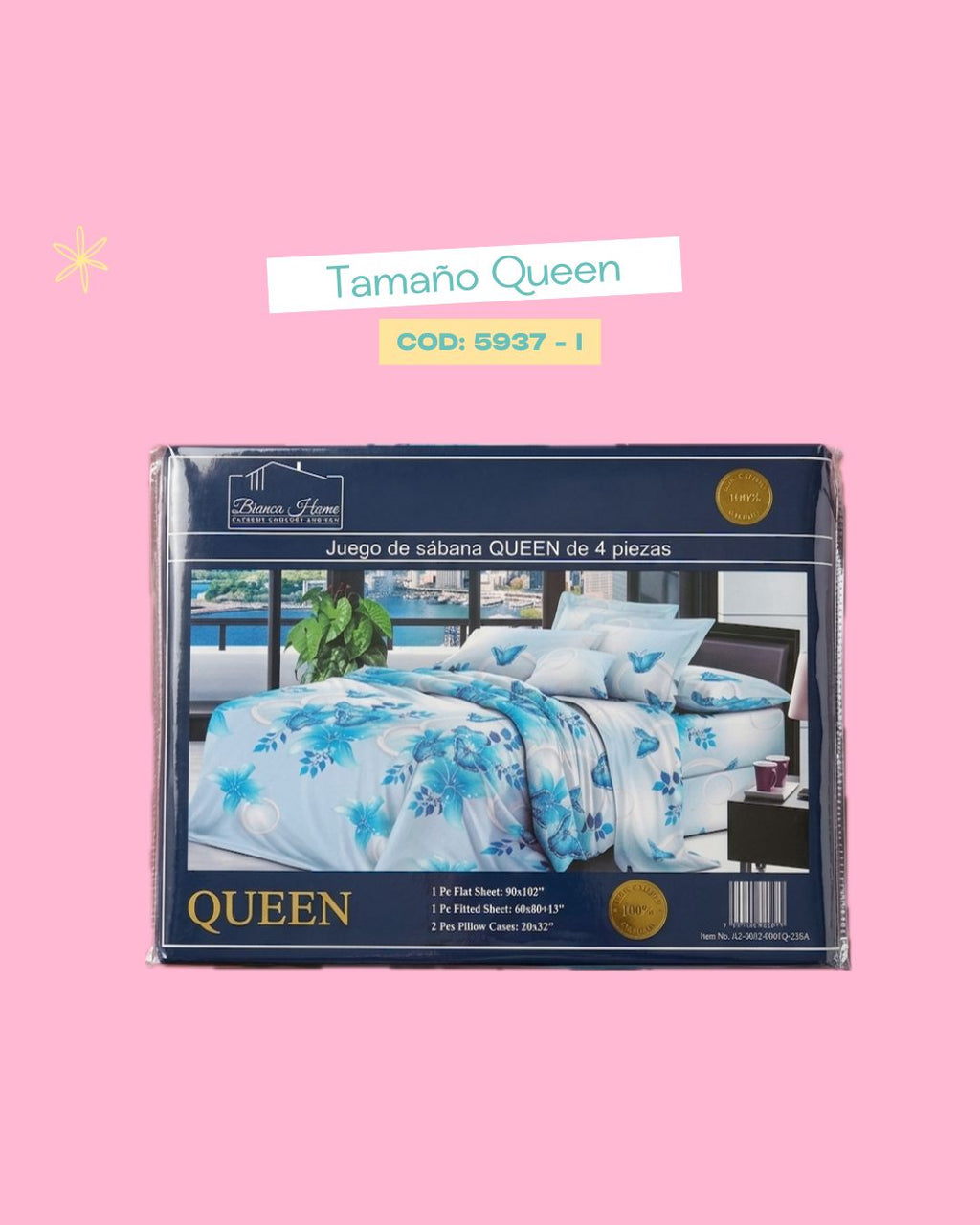 Set de ropa de cama tamaño Queen