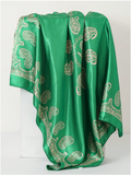Pañuelo verde estampado anacardo - 5938