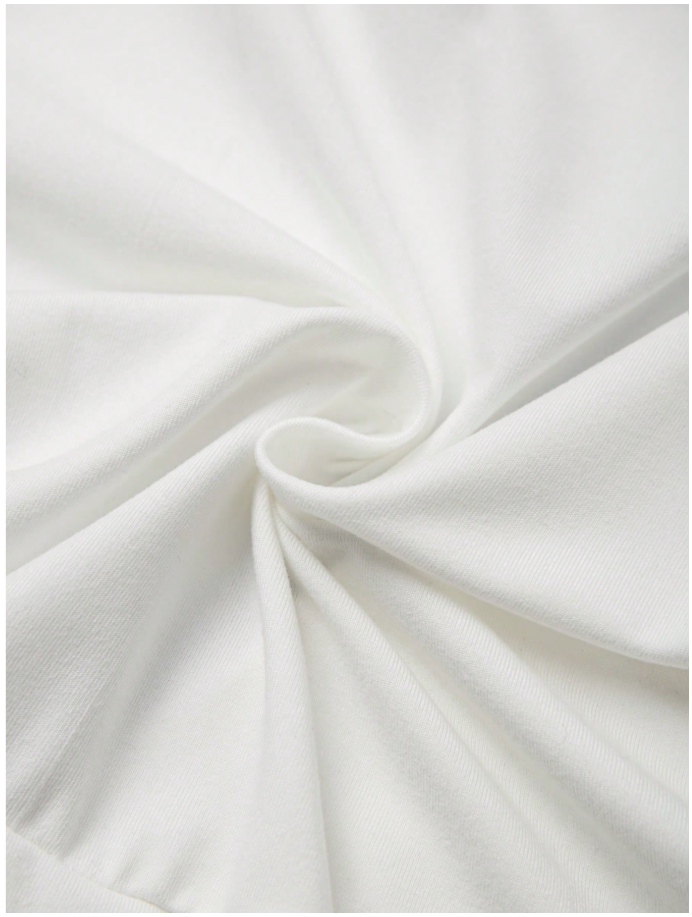 Camisa blanca bordes negros cuello redondo espalda descubierta - 5966