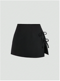 Skort negra con lazos - 5967