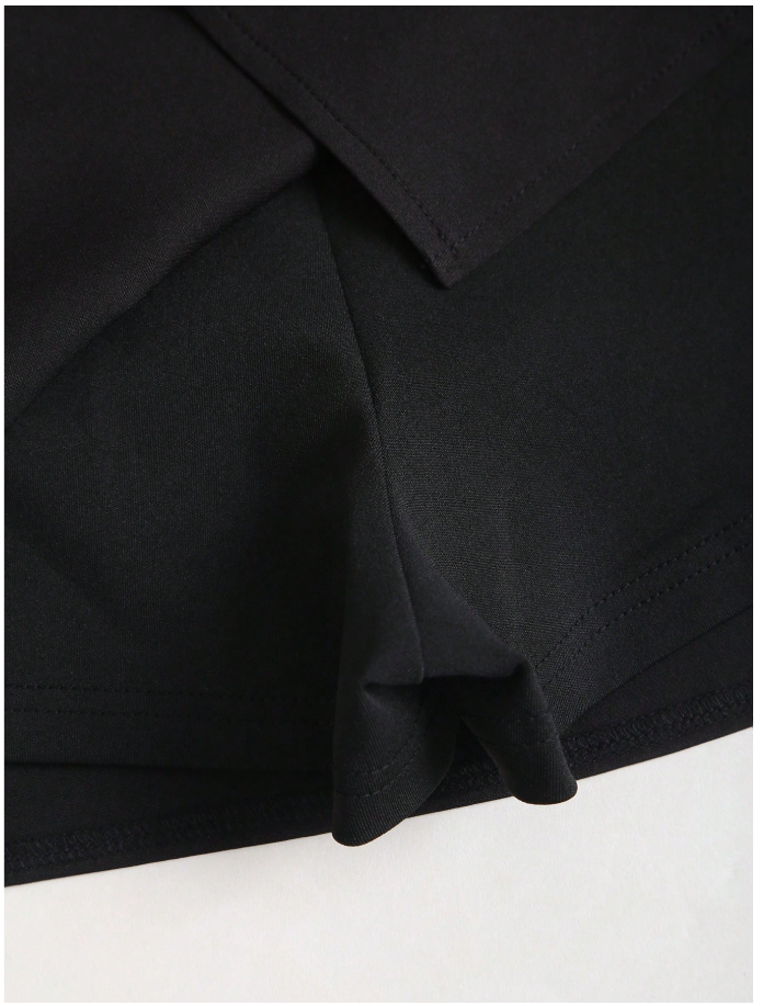 Skort negra con lazos - 5967