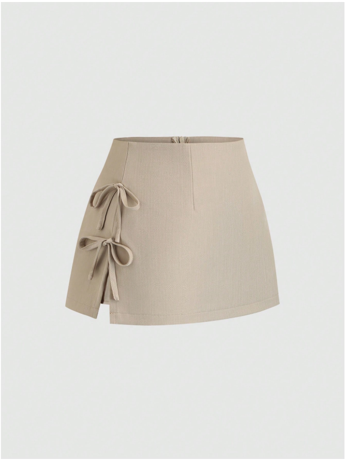 Skort albaricoque con lazos - 5968