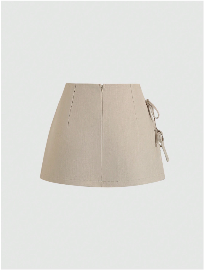 Skort albaricoque con lazos - 5968