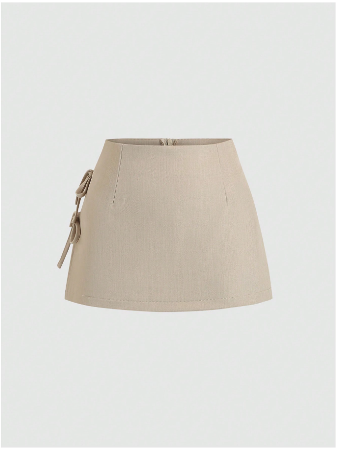 Skort albaricoque con lazos - 5968
