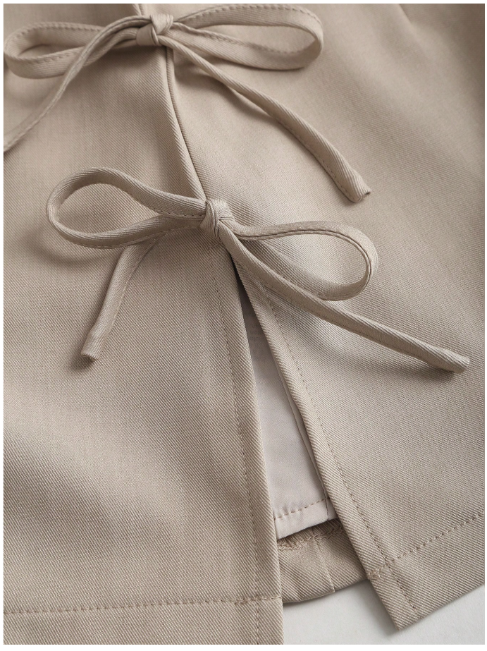 Skort albaricoque con lazos - 5968