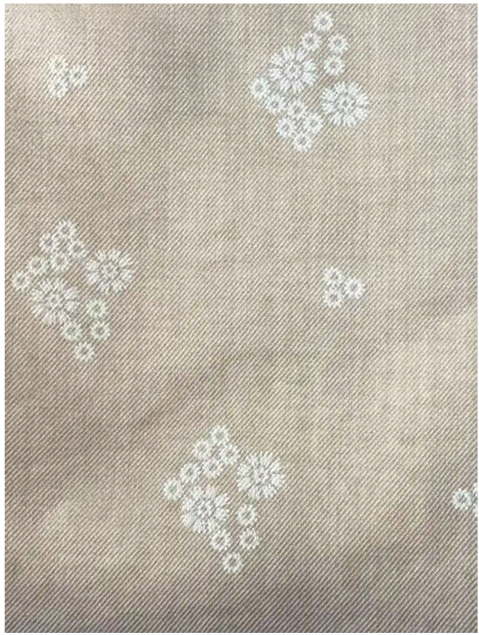 Falda caqui con estampados blancos & cordón - 5969