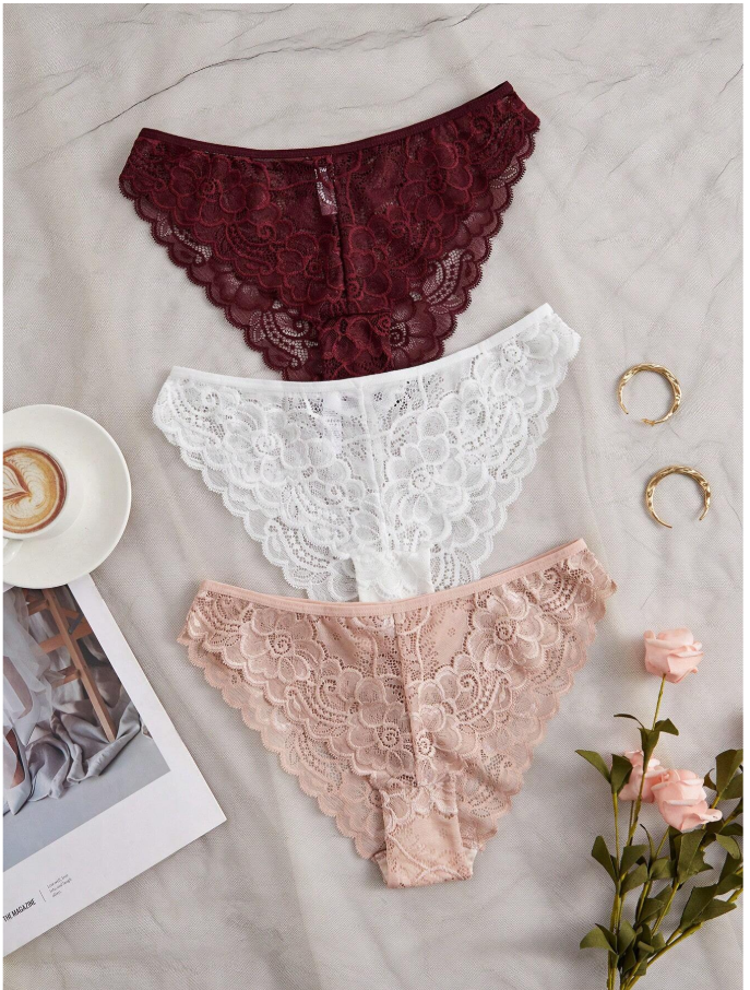 3 pack panty de encaje - 5983