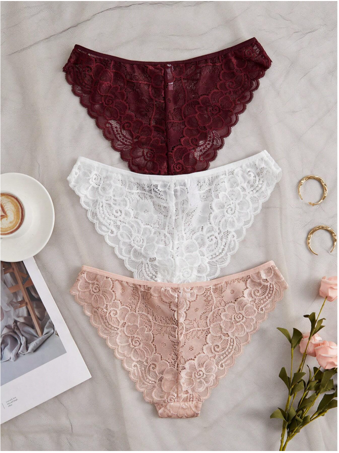 3 pack panty de encaje - 5983