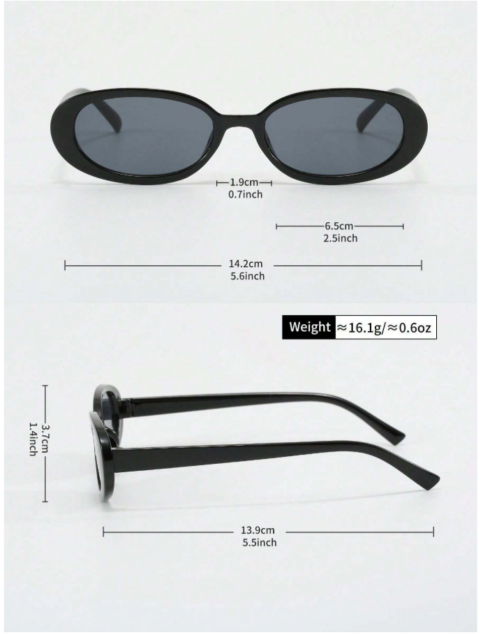 Lentes 4 pack marco ovalado multicolor - 5987