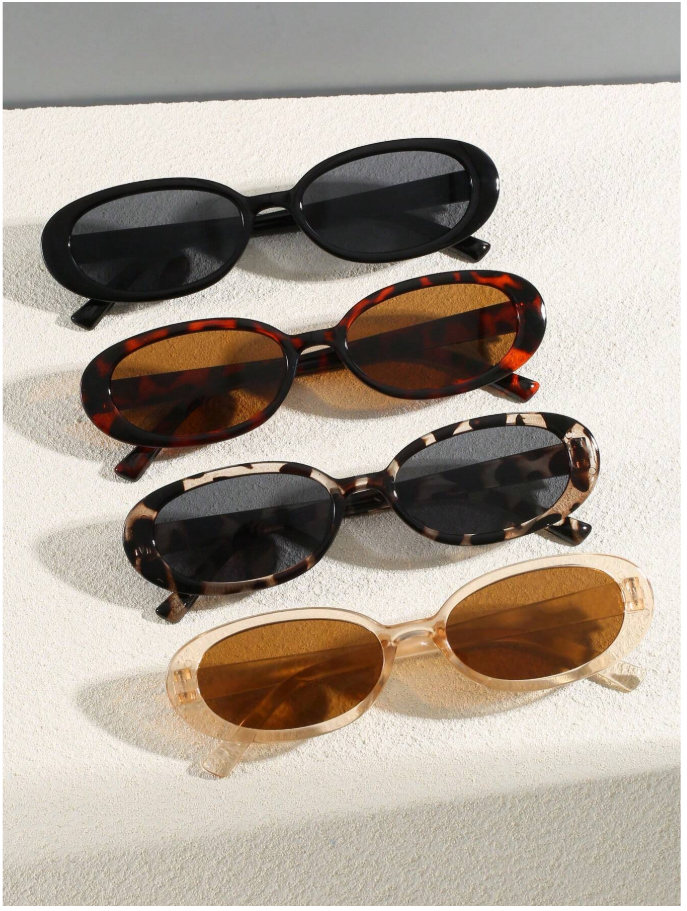 Lentes 4 pack marco ovalado multicolor - 5987