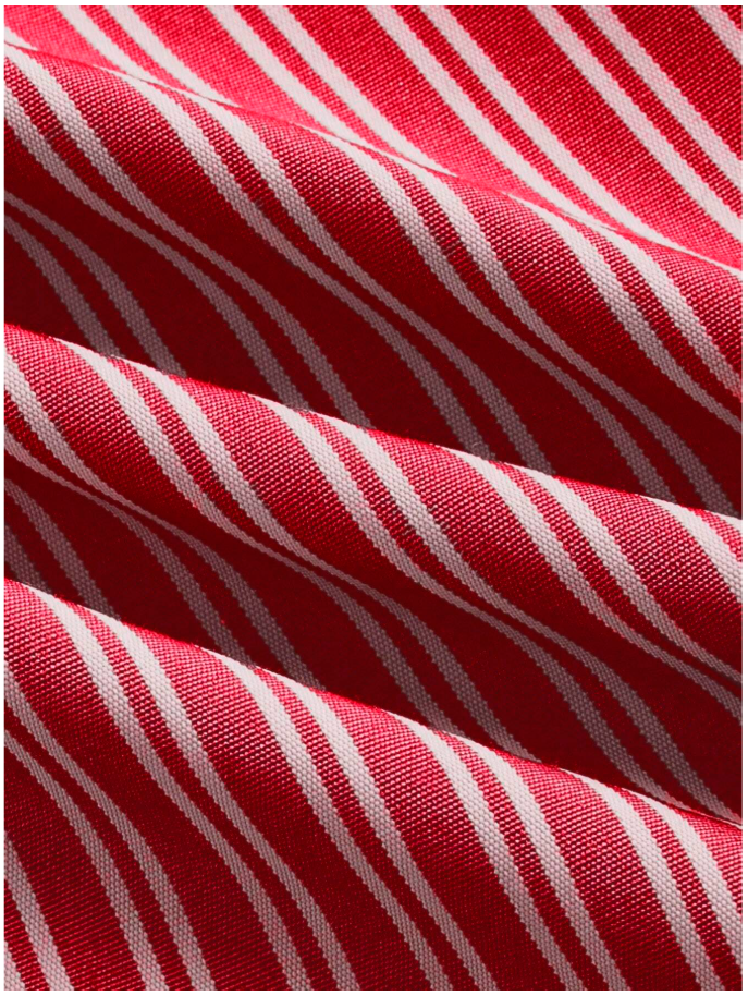 Short rojo a rayas elástico en cintura - 6003