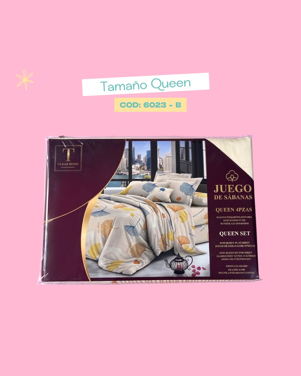 Set ropa de cama tamaño Queen - 6023
