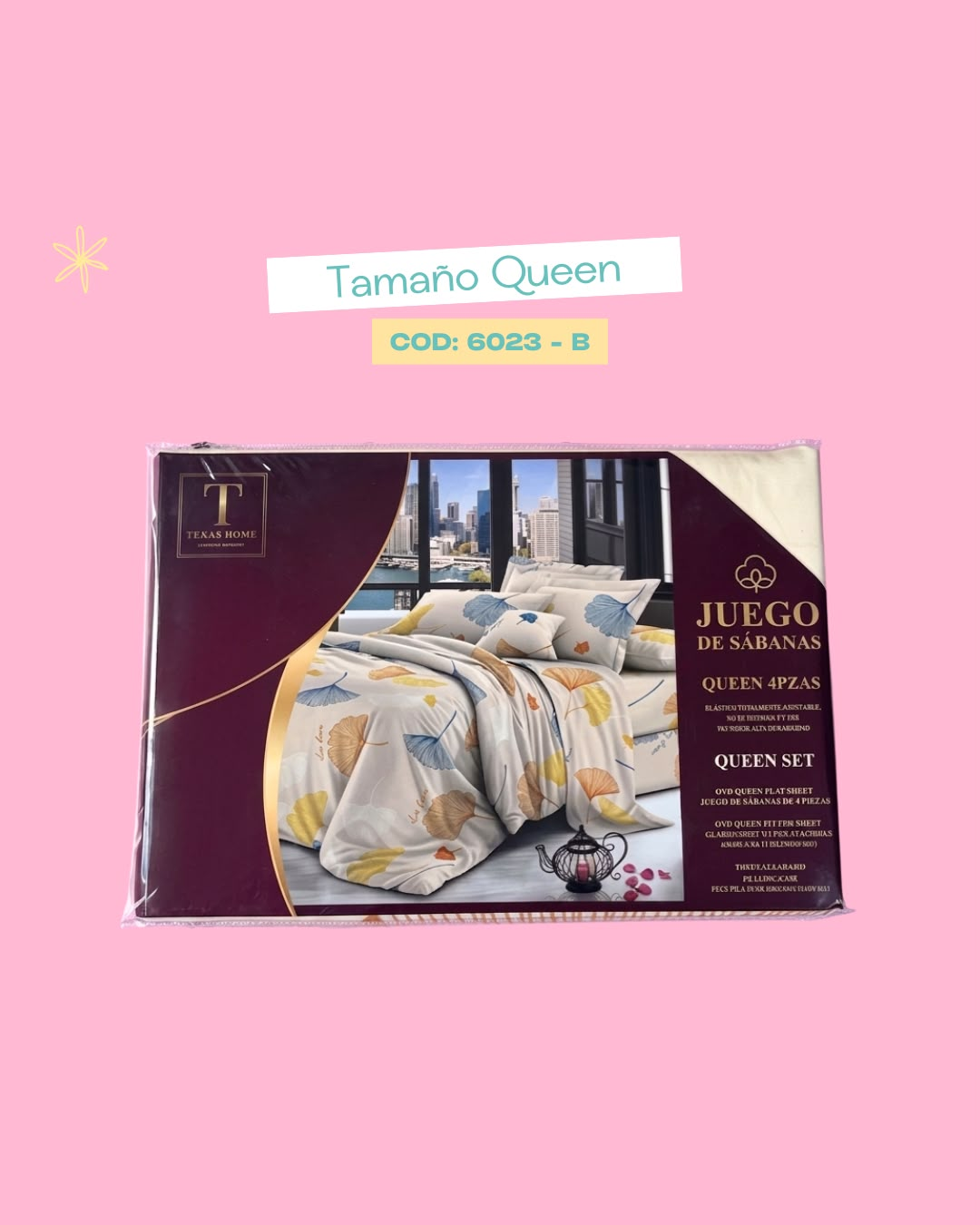 Set ropa de cama tamaño Queen - 6023