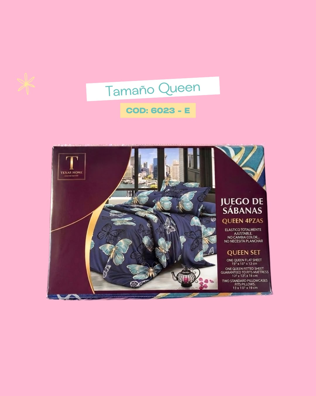 Set ropa de cama tamaño Queen - 6023