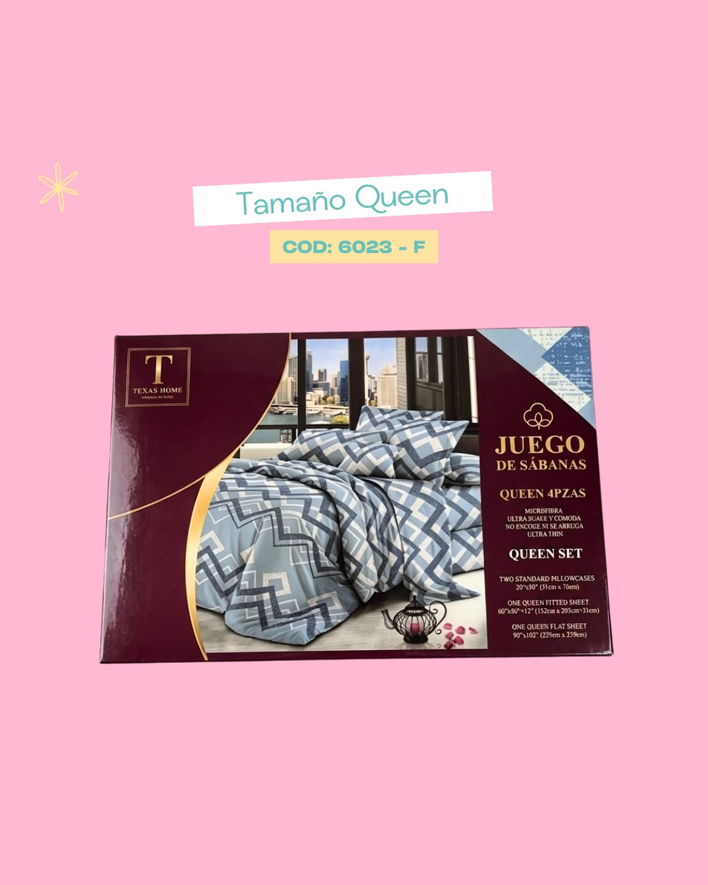 Set ropa de cama tamaño Queen - 6023