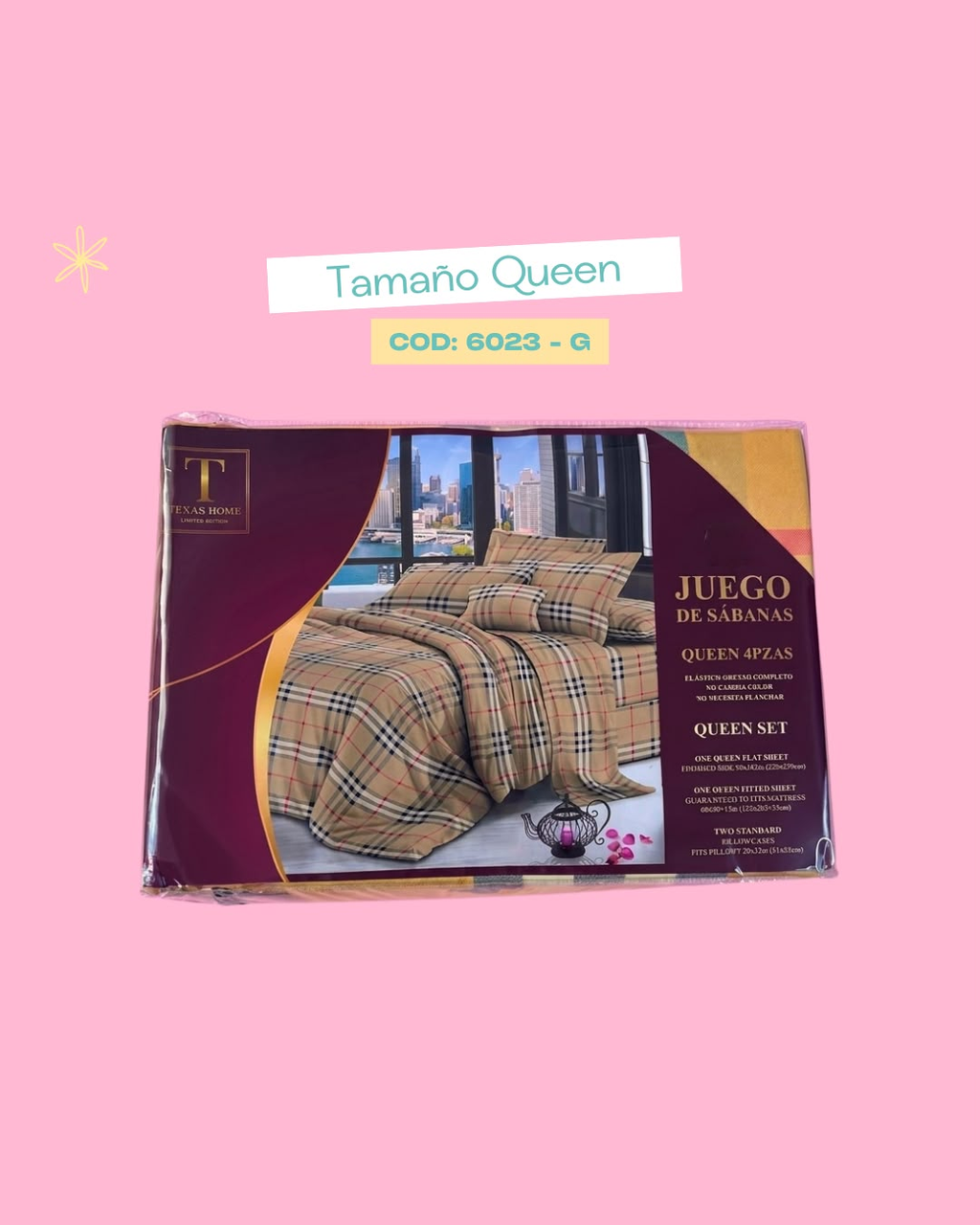 Set ropa de cama tamaño Queen - 6023