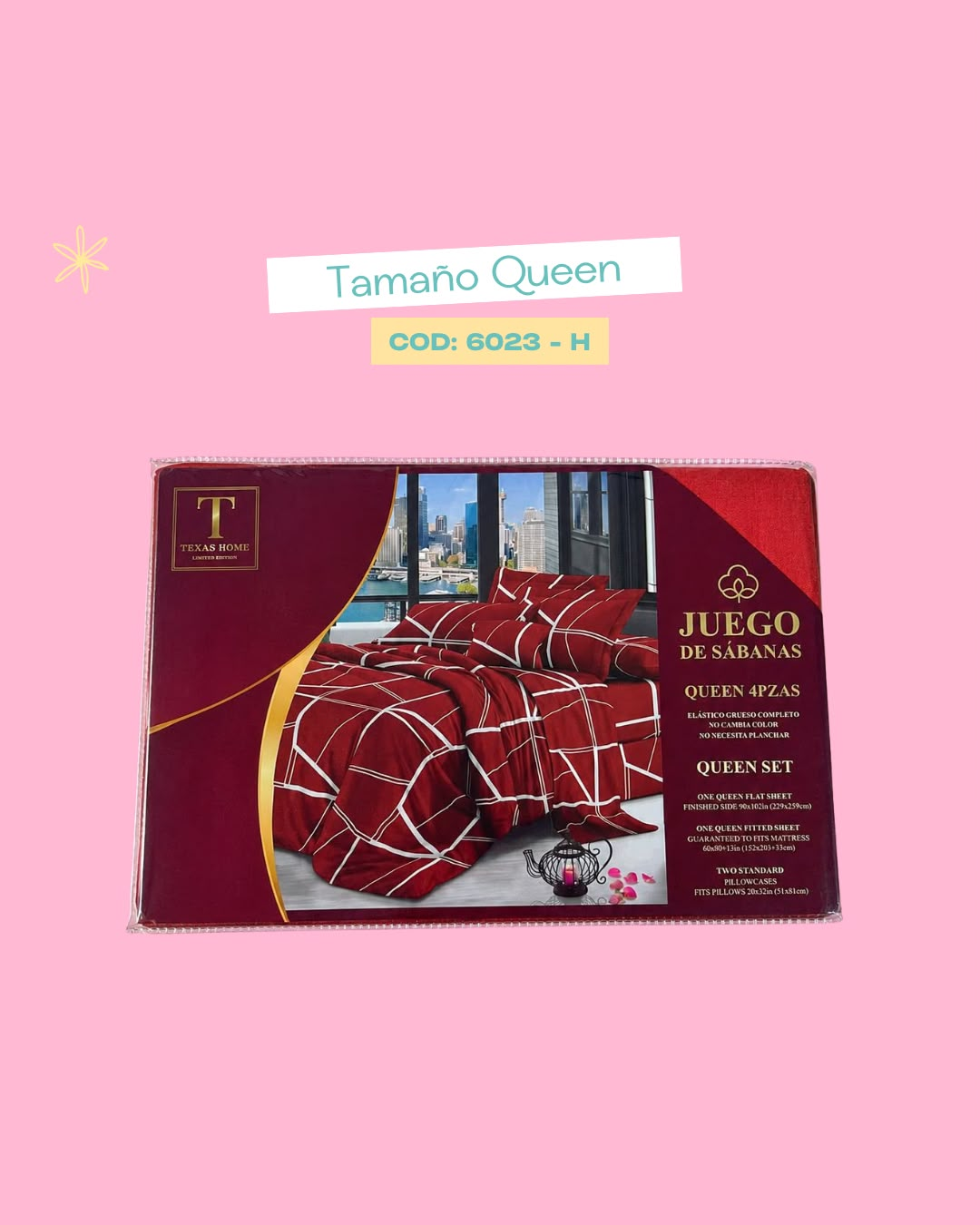 Set ropa de cama tamaño Queen - 6023