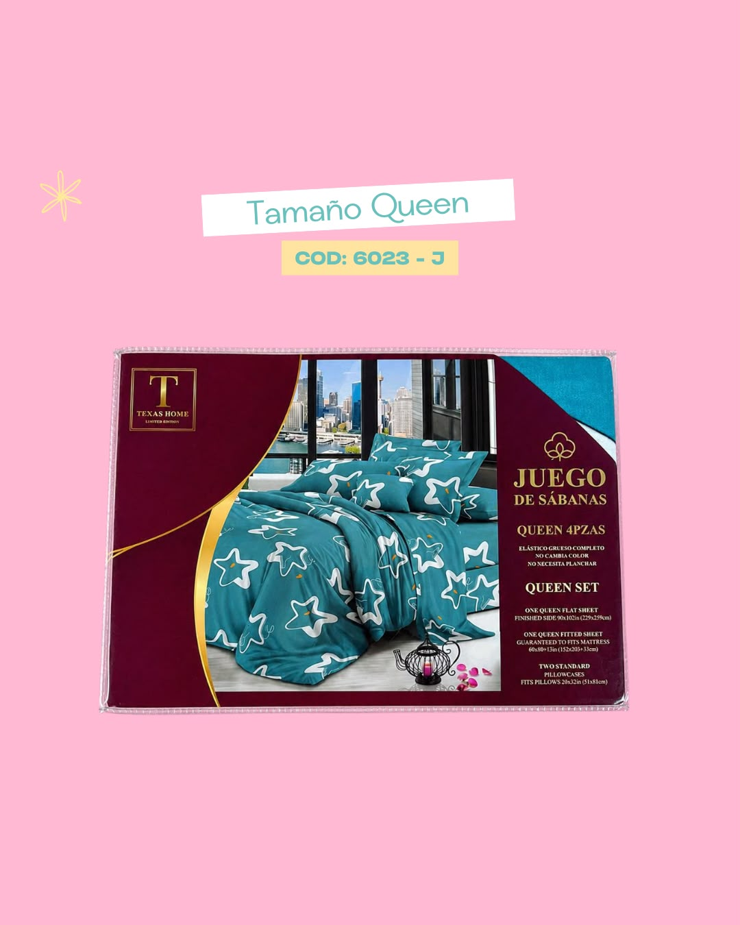 Set ropa de cama tamaño Queen - 6023