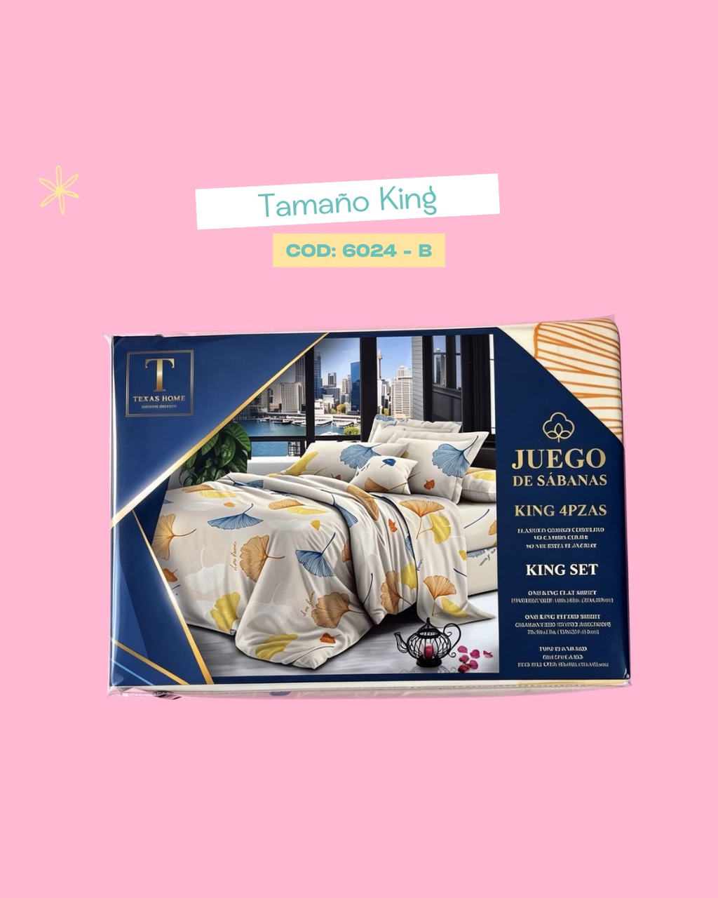 Set ropa de cama tamaño King - 6024