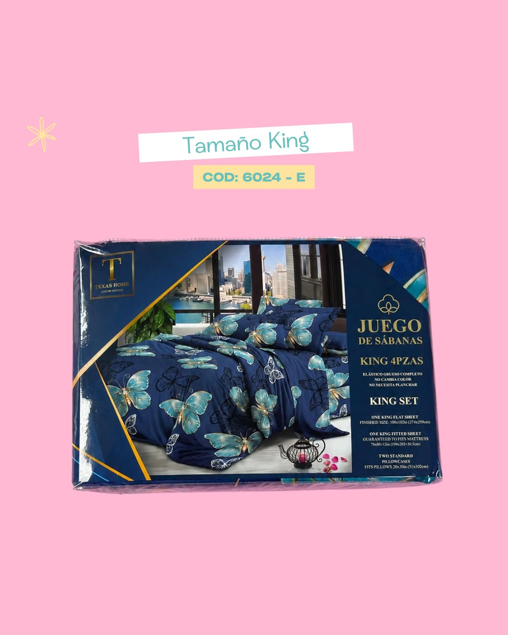 Set ropa de cama tamaño King - 6024