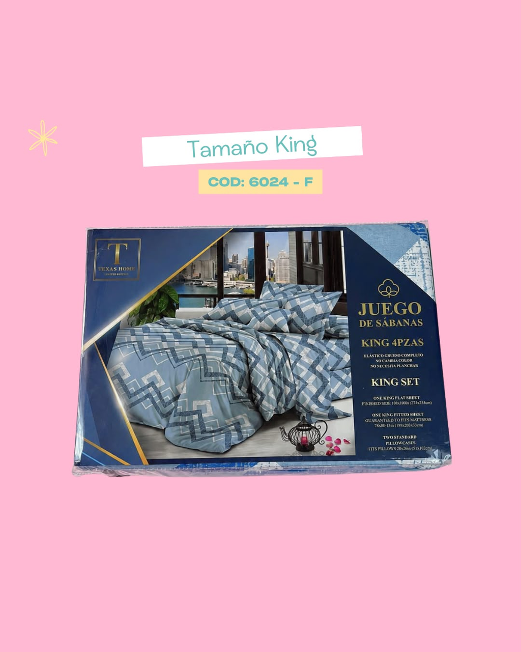 Set ropa de cama tamaño King - 6024