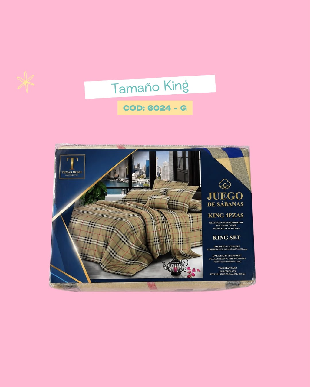 Set ropa de cama tamaño King - 6024