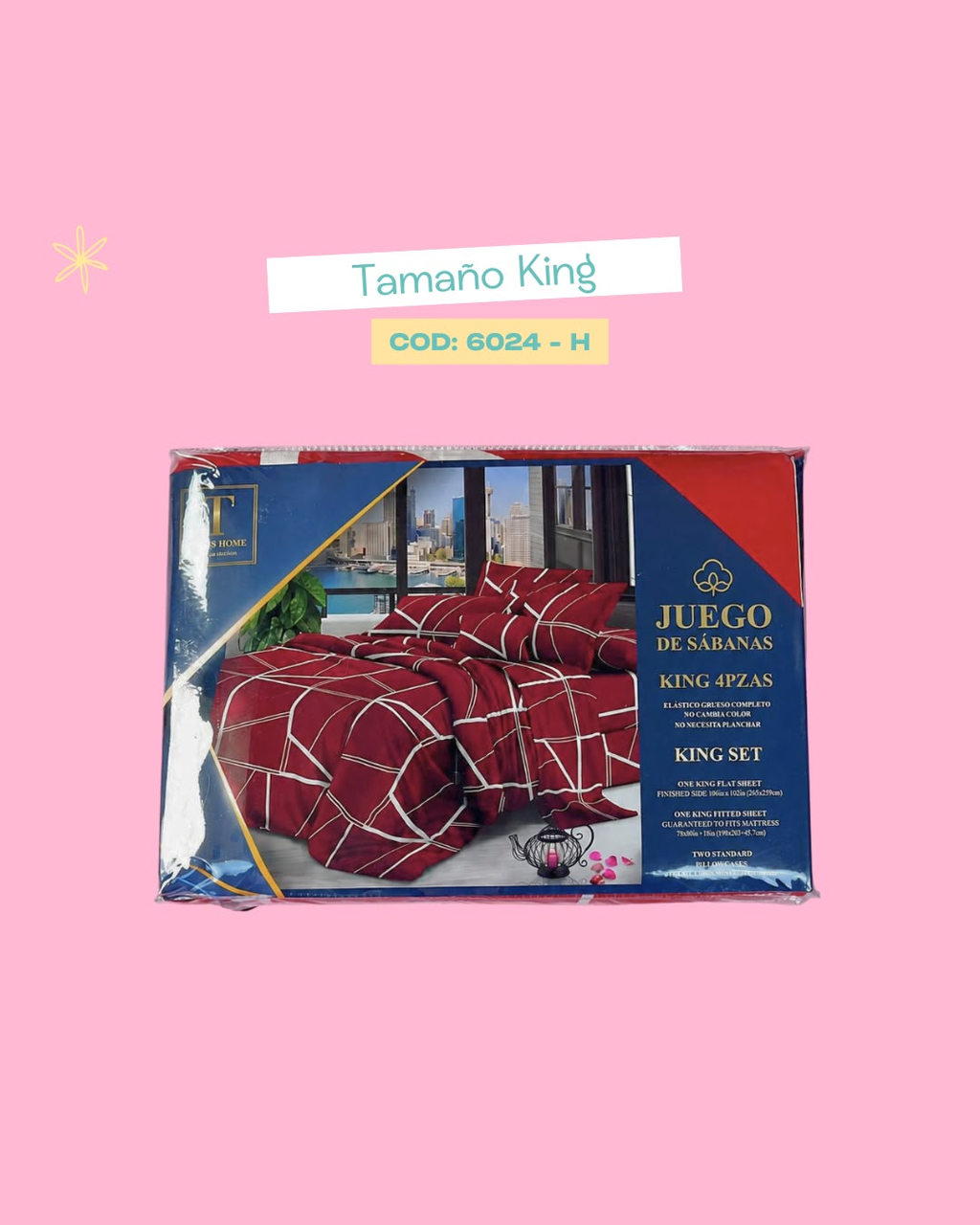 Set ropa de cama tamaño King - 6024