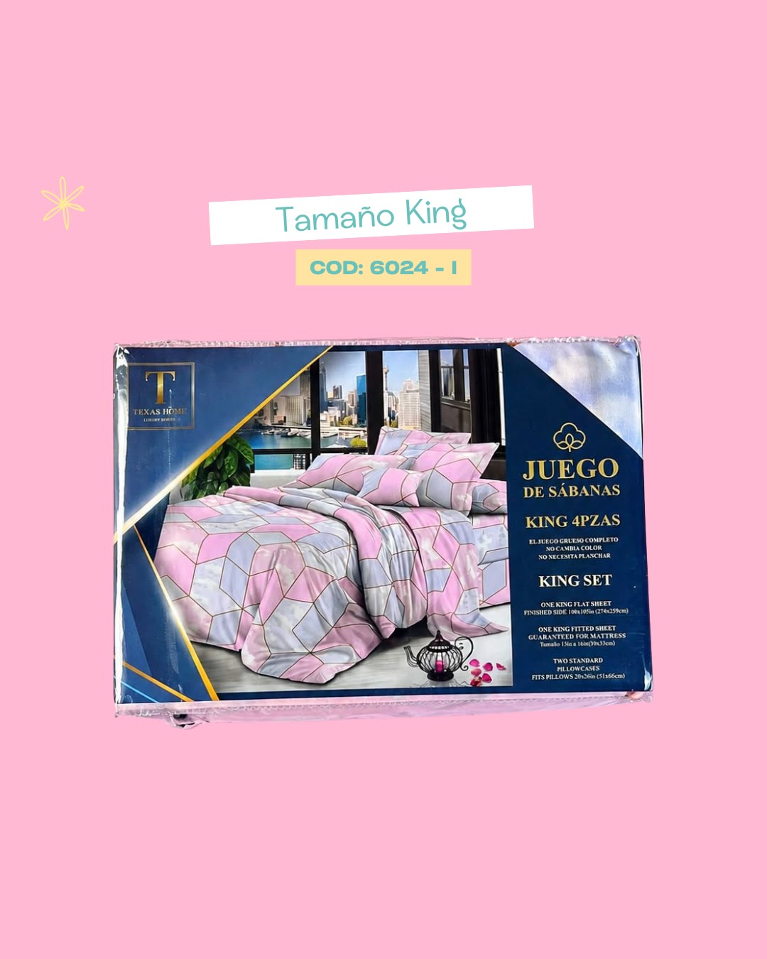 Set ropa de cama tamaño King - 6024