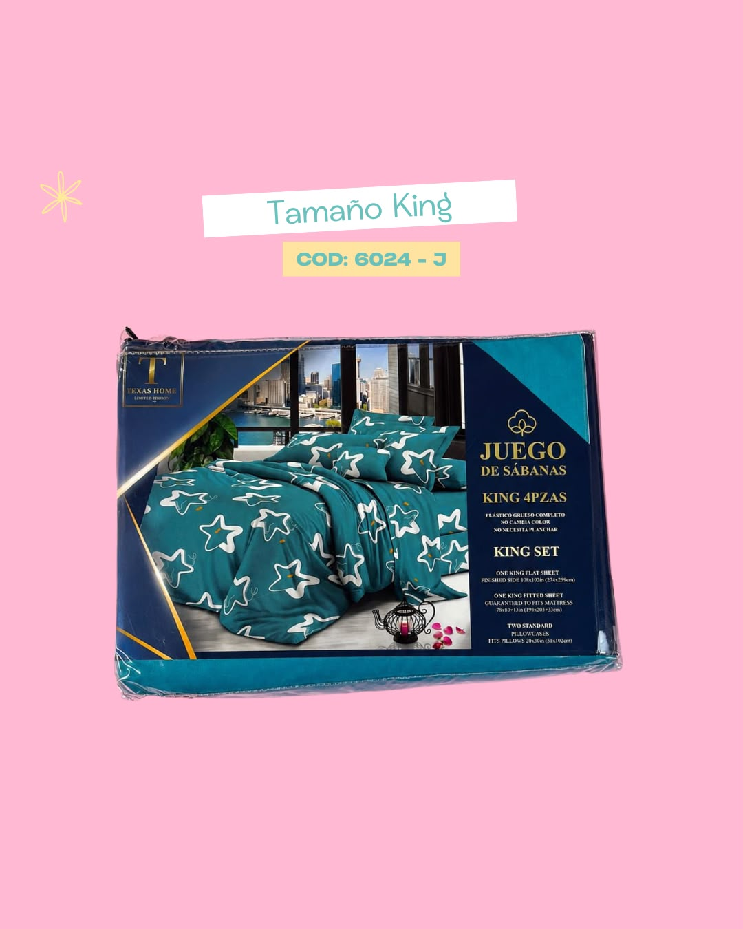Set ropa de cama tamaño King - 6024